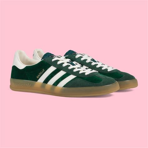 green gucci gazelles|adidas x gucci gazelle green.